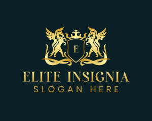 Premium Pegasus Insignia logo design