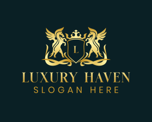 Opulent - Premium Pegasus Insignia logo design