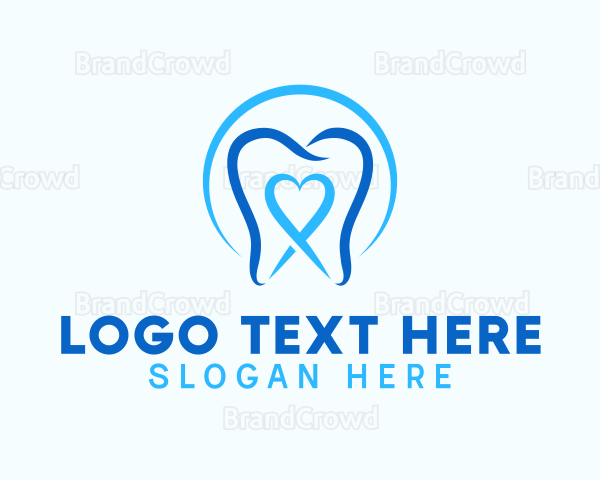 Heart Tooth Dentist Logo