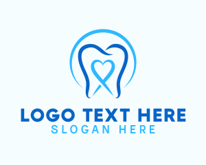 Dental Implant - Heart Tooth Dentist logo design