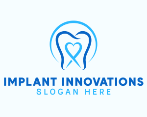 Heart Tooth Dentist logo design