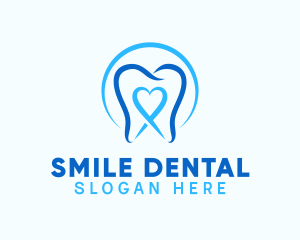 Heart Tooth Dentist logo design