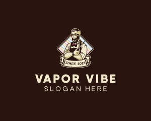 Hipster Retro Barbershop logo design