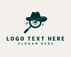 Black Eye - Magnifying Glass Eye logo design