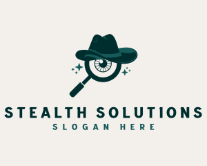 Spy - Magnifying Glass Eye logo design