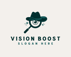 Magnifying Glass Eye logo design