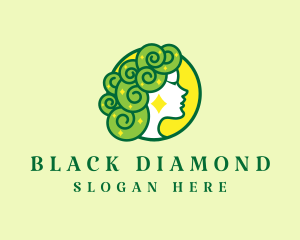 Diamond Woman Hair Stylist logo design