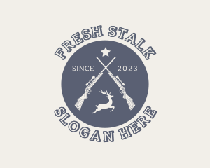 Stalk - Deer Hunt Shooting Rifle logo design