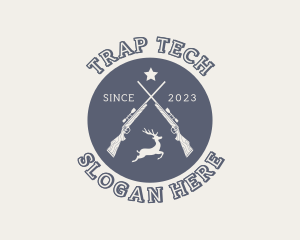 Trap - Deer Hunt Shooting Rifle logo design