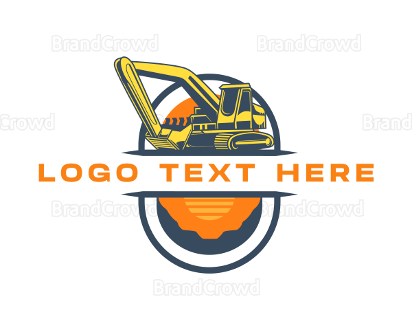 Excavator Mining Machinery Logo