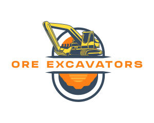 Excavator Mining Machinery logo design