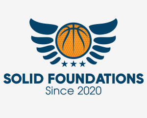 Sports Channel - Star Basketball Wings logo design