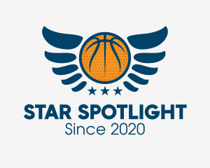 Star Basketball Wings  logo design