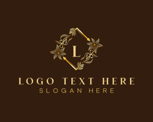 Events - Wreath Floral Ornament logo design