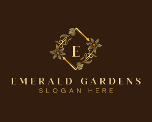 Wreath Floral Ornament logo design