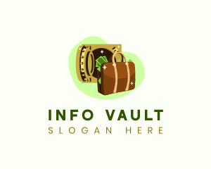 Money Vault Suitcase logo design