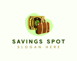 Money Vault Suitcase logo design