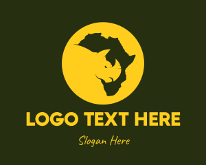 African Rhino  Logo