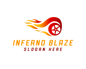 Fireball - Fire Wheel Automotive logo design