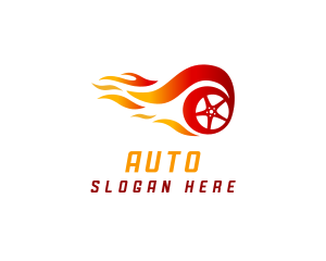 Fire Wheel Automotive logo design