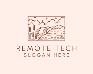 Remote - Outdoor Wilderness Landscape logo design
