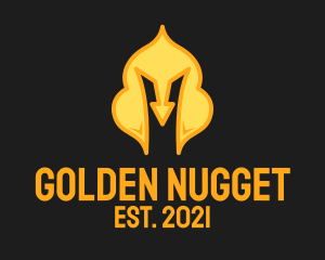 Golden Knight Helmet  logo design