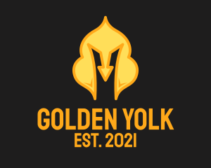 Golden Knight Helmet  logo design