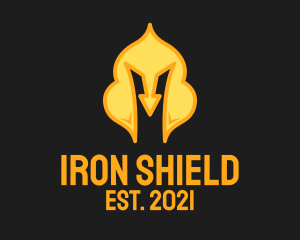 Armour - Golden Knight Helmet logo design