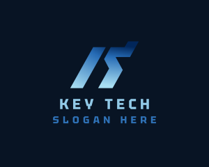 Digital Tech Letter K logo design