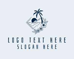 Seaside - Beach Ocean Vacation logo design