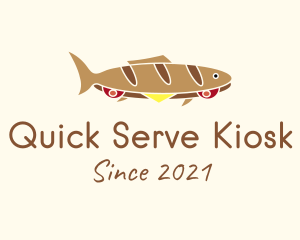 Baguette Fish Sandwich  logo design