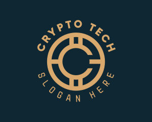 Crypto Finance Letter C logo design