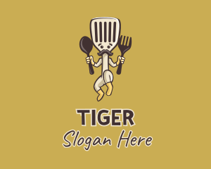 Spatula Man Diner  Logo