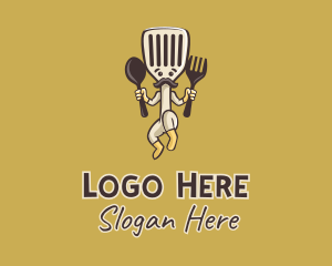 Culinary - Spatula Man Diner logo design