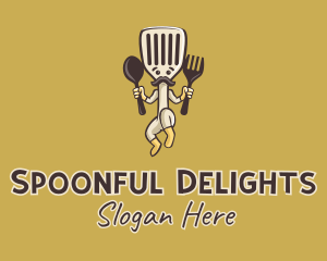 Spatula Man Diner  logo design