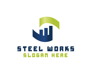 Industrial Factory Building logo design