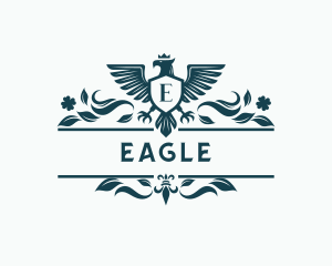 Royal Crown Eagle Shield logo design