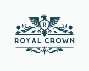 Royal Crown Eagle Shield logo design