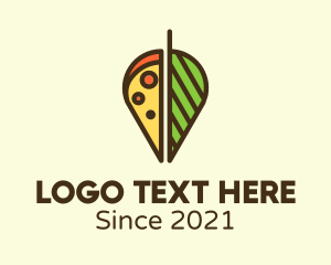 Pizzeria - Cheese Herb Leaf logo design