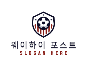 Soccer Ball Shield logo design