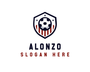 Soccer Ball Shield logo design