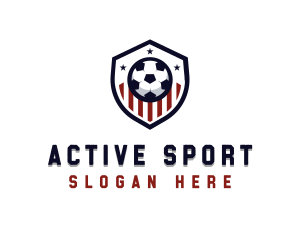 Player - Soccer Ball Shield logo design