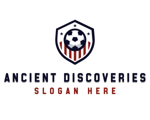 Soccer Ball Shield logo design