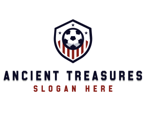 Soccer Ball Shield logo design