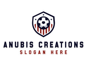 Soccer Ball Shield logo design