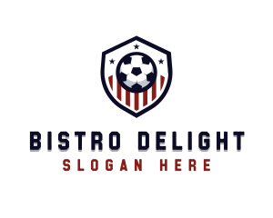 Soccer Ball Shield logo design