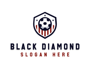 Soccer Ball Shield logo design