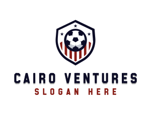 Soccer Ball Shield logo design