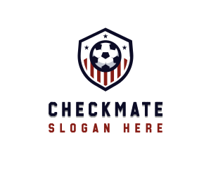 Soccer Ball Shield logo design