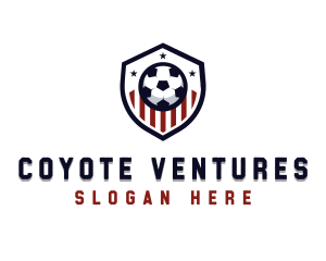 Soccer Ball Shield logo design